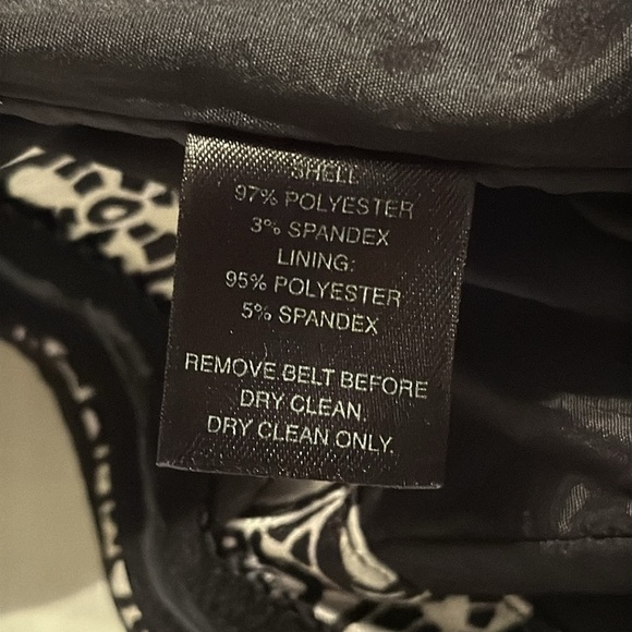 WHBM Black and White Print Satin Strapless Dress Size 12 - Picture 10 of 14